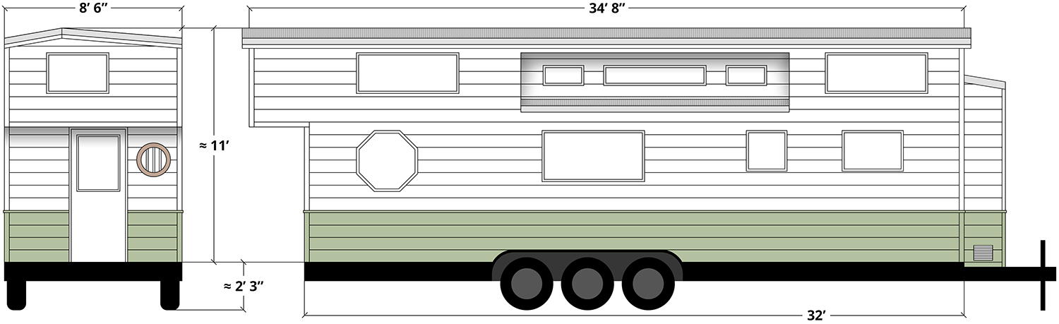 Her Tiny Home Exterior Elevations